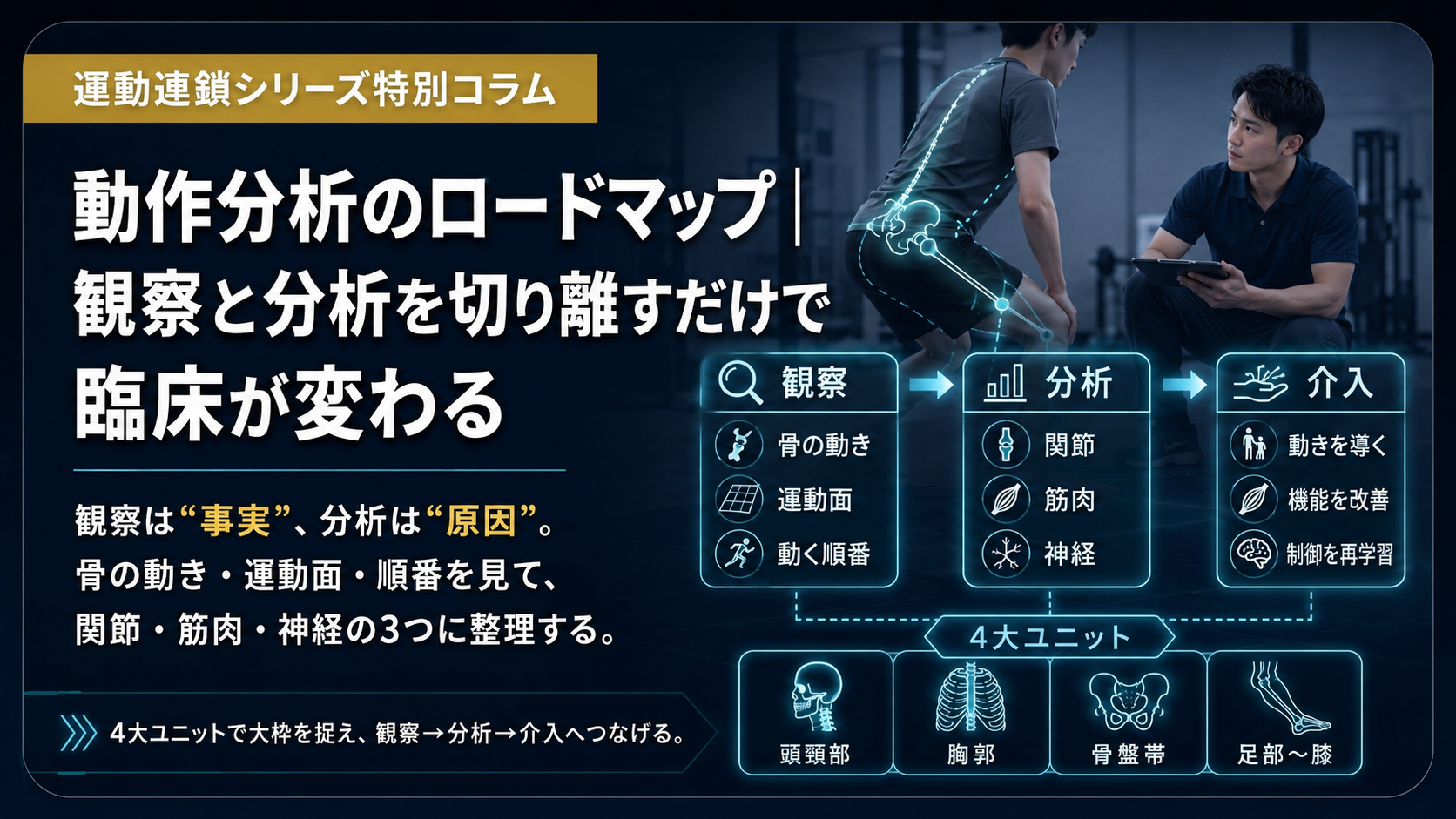 動作分析のロードマップ｜観察と分析を切り離すだけで臨床が変わる